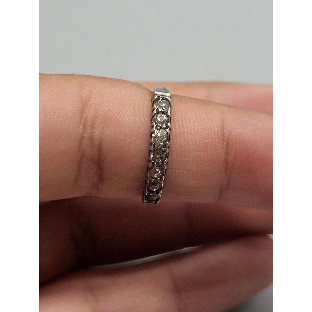 Sterling Silver Zirconia Ring Size 7